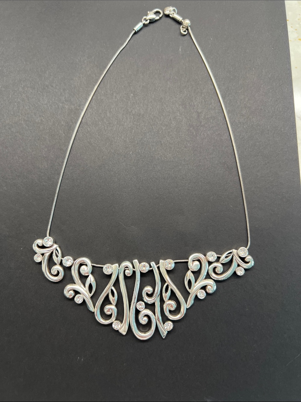 Brighton Silver Tone Bib Necklace